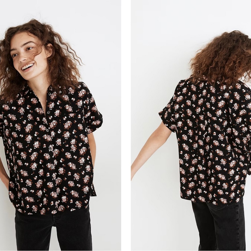 Madewell daily corduroy floral shirt